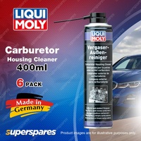 6 x Liqui Moly Carburetor Housing Cleaner 400ml Fast & Thoroughremoval of Grease
