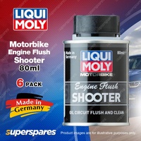 6 x Liqui Moly Motorbike Engine Flush Shooter 80ml - Oil Circuit Flush & Clean
