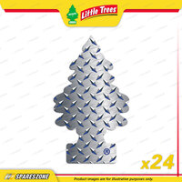 24 x Little Trees Pure Steel Air Freshener - Car Truck Taxi Uber Home Office
