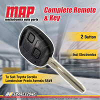 MAP Complete 2 Button Remote Key for Toyota Corolla Landcruiser Prado Avensis