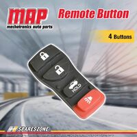 MAP 4 Button Car Remote Button Replacement Kidney Shape for Nissan