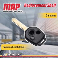 MAP 3 Button Car Replacement Shell Requires Key Cutting for Subaru