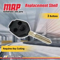 MAP 3 Button Replacement Shell Requires Key Cutting for Subaru Various
