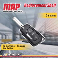MAP 3 Button Replacement Shell No Electronics Requires Key Cutting for Toyota