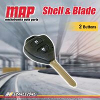 MAP 2 Button Remote Shell & Blade Replacement for Toyota Various Models