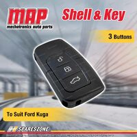 MAP 3 Button Remote Shell & Key Replacement Keyless Start for Ford Kuga
