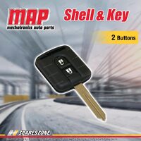 MAP 2 Button Remote Shell & Key Replacement for Nissan Various Models