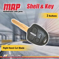 MAP 3 Button Remote Shell & Key Replacement for Mitsubishi Lancer Mirage