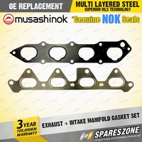 Exhaust + Intake Manifold Gasket Set for Kia Carens 1.8L I4 16V TB Hatch 00-01