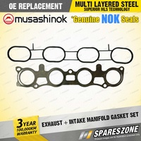 Exhaust + Intake Manifold Gasket Set for Nissan Dualis J10 Qashqai J11 Tiida C11
