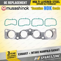 Exhaust + Intake Manifold Gasket Set for Mazda 2 DJ DL 1.5L I4 16V FWD 2014-On