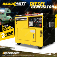Maxwatt 6kVA 5000W Air Cooled Diesel Generator with 2 Wire Auto Start