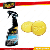 Meguiar's New Car Scent Protectant 473ml + Reusable Hand Applicator Pads