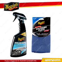 Meguiar's New Car Scent Protectant 473ml + Microfibre Multi-Purpose Cloth
