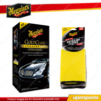 Meguiar's Gold Class Carnauba Plus Liquid Wax 473ml + Microfibre Detailing Cloth
