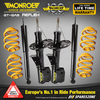 Monroe GT-Gas Reflex Shocks Lower Springs for Holden Commodore VU VUII 6CYL Ute