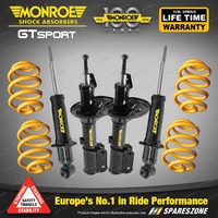 Monroe GT Sport Shocks King Super Low Springs for Holden Commodore VF 6CYL S/Wgn