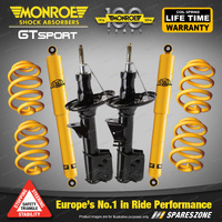 Monroe GT Sport Shocks & King Lower Springs for Holden Commodore VS 6CYL UTE