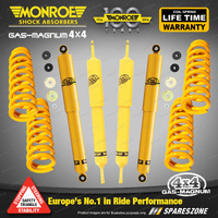 Monroe Gas-Magnum TDT Shocks King STD Springs for Nissan Patrol GU Y61 coil Ute