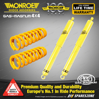 Rear Raised Monroe Shock Absorbers King Springs for NISSAN TERRANO II R20 4WD