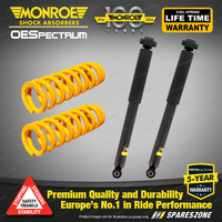 Rear Raised Monroe Shocks King Springs for NISSAN XTRAIL T31 TDi PFi Wagon