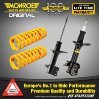 Rear STD Monroe Shock Absorbers King Springs for MAZDA 323 FWD Astina BJ 00-04