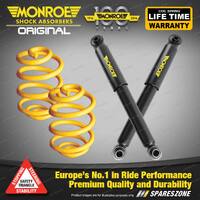 Rear Lowered Monroe Shock Absorbers King Springs for HOLDEN ASTRA AH Hatchback