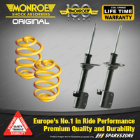 Rear Lowered Monroe Shock Absorbers King Springs for SUBARU LIBERTY GenI 92-93