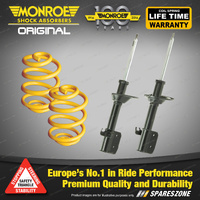 Rear Lowered Monroe Shock Absorbers King Springs for SUBARU LIBERTY GenI 90-91