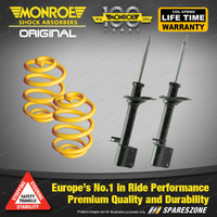 Rear Lowered Monroe Shock Absorbers King Springs for SUBARU LIBERTY Gen II Sedan
