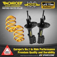 Rear Lowered Monroe Shock Absorbers King Springs for TOYOTA COROLLA AE112 Hatch
