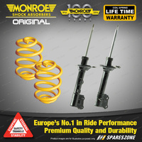 Rear Lowered Monroe Shock Absorbers King Springs for HYUNDAI LANTRA J2 Wagon
