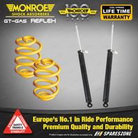 Rear Lowered Monroe Shock Absorbers + King Springs for Ford Focus LV LW Mk I II