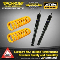 Rear Raised Monroe Shock Absorbers King Springs for Holden Commodore VP 91-93