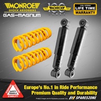 Rear Raised Monroe Shock Absorbers King Springs for Fiat Ducato 250 Heavy Duty