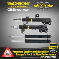 Front + Rear Monroe OEspectrum Shocks for Kia Sportage III SLII 2.0 PFi 12-15
