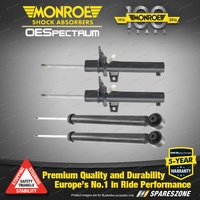 Front+Rear Monroe OESpectrum Shock Absorbers for Audi Q2 GAB GAG DFHA SUV 16-18