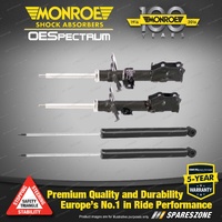 Front + Rear Monroe OESpectrum Shock Absorbers for Mazda 2 DE Hatchback 08-13