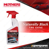 Mothers Black to Black Tyre Shine with Adjustable Nozzle 710ML - High Gloss