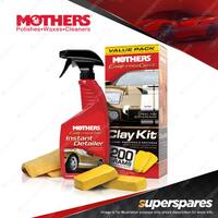 Mothers California Gold Clay Bar System Inc Clean Polish and Towel