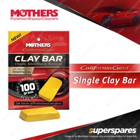 Mothers California Gold Single Clay Bar 100g - Remove Stubborn Dirt Car Clean