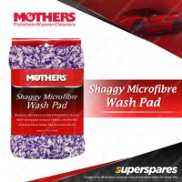 Mothers Shaggy Microfibre Wash Pad - Strong Foam Core Car Cleaning Washing