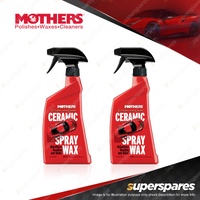 2 x Mothers California Gold Ceramic Spray Wax 710ml - SiO2 Hydrophobic Car Shine
