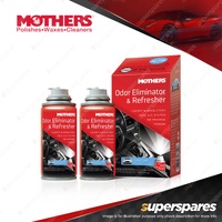 2 x Mothers Odour Eliminator & Refresher New Car Scent 57g - Car Care Fogger