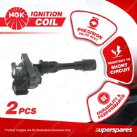 2 x NGK Ignition Coils for Mazda MX-5 NB 1.8L 4Cyl T4 V DOHC 16V BP BPT 00-05