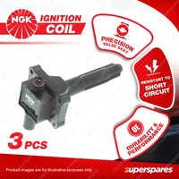 3 x NGK Ignition Coils for Benz E320 W210 E320C E320CA W124 S280 W140 SL280 R129