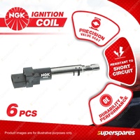 6 x NGK Ignition Coils for VW Multivan Transporter T5 Passat 3C Touareg 7P 7L