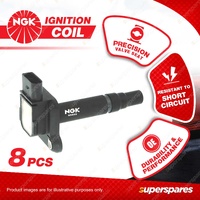 8 x NGK Ignition Coils for Audi A6 4B A8 RS6 4F S8 4.2L V8 40V 12/1999-01/2005