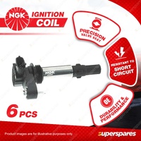6 x NGK Ignition Coils for Alfa Romeo 159 Brera 3.2L V6 DOHC MPFI 191KW 06-11