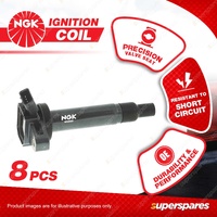 8 x NGK Ignition Coils for Toyota Landcruiser UZJ100R 4.7L V8 DOHC MPFI 32V